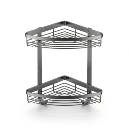 Rustproof Corner Shower Caddy, Modern Metal Bathroom Organizer Shelf