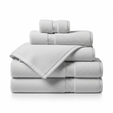 Shopydoor Classic Cotton Bath Towel Set - 6-Piece Absorbent & Plush Towels